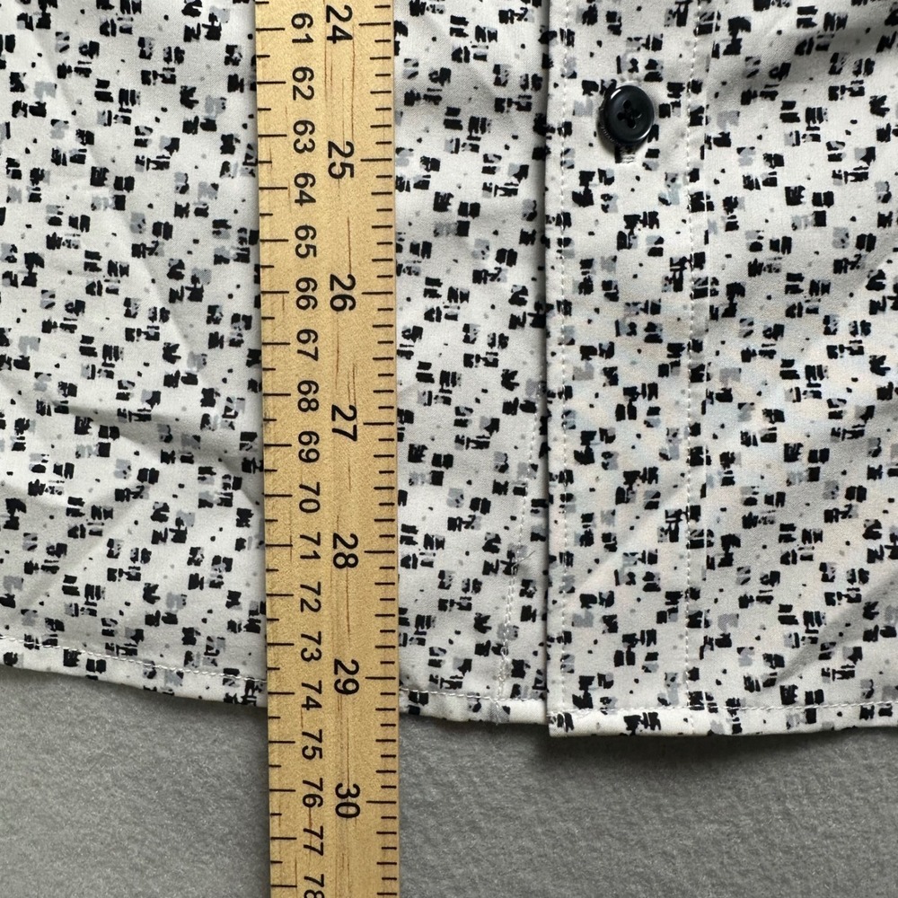7 Diamonds Freedom Train Shirt Mens Medium White Black 4-Way Stretch Smk-7237 View 6